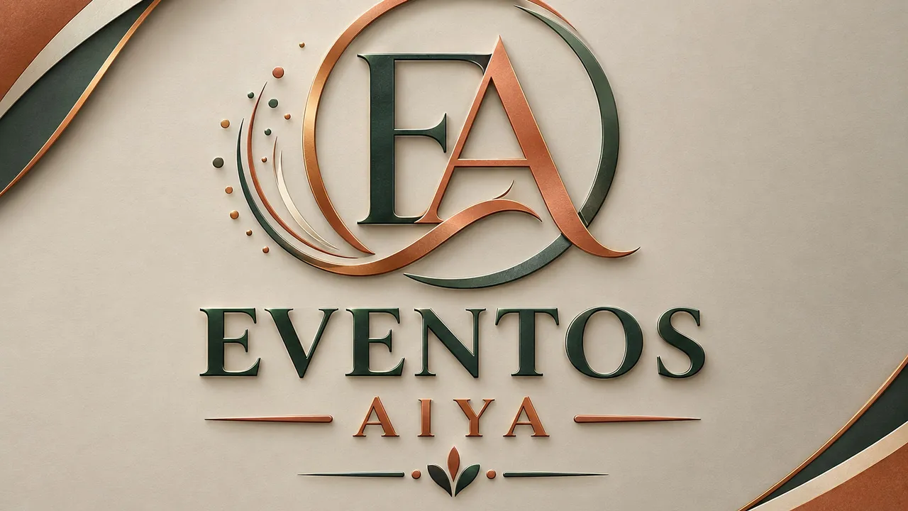 Diapositiva 1: portada con el logotipo de Eventos AIYA